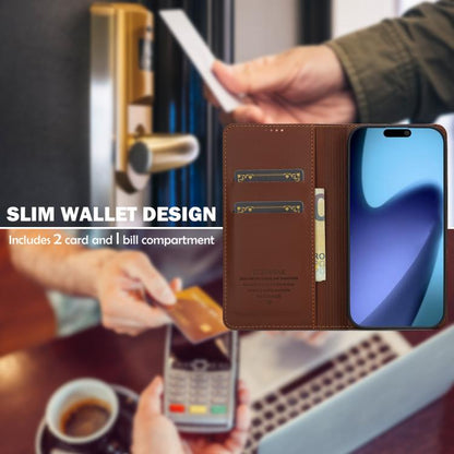 For iPhone Air LC.IMEEKE L1 Series Frosted Fine Texture PU Phone Case(Brown) by LC.IMEEKE