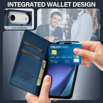 For iPhone Air LC.IMEEKE L1 Series Frosted Fine Texture PU Phone Case(Blue) by LC.IMEEKE