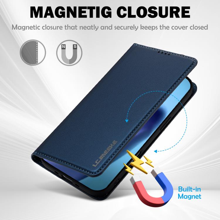 For iPhone Air LC.IMEEKE L1 Series Frosted Fine Texture PU Phone Case(Blue) by LC.IMEEKE