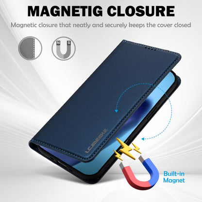 For iPhone Air LC.IMEEKE L1 Series Frosted Fine Texture PU Phone Case(Blue) by LC.IMEEKE