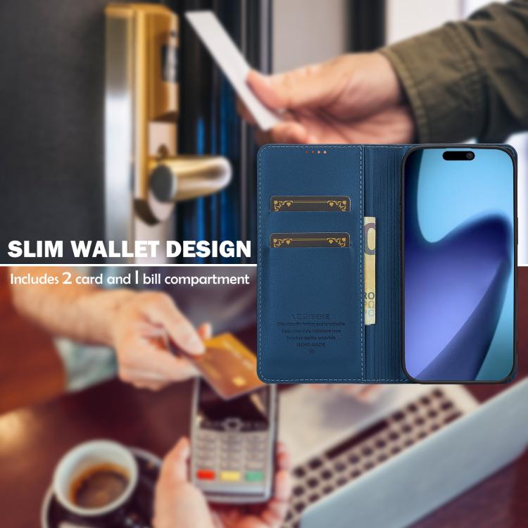 For iPhone Air LC.IMEEKE L1 Series Frosted Fine Texture PU Phone Case(Blue) by LC.IMEEKE