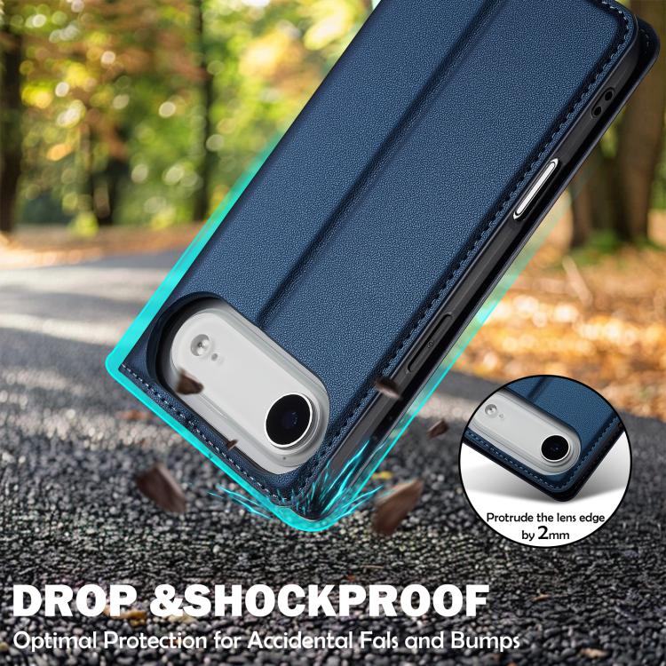 For iPhone Air LC.IMEEKE L1 Series Frosted Fine Texture PU Phone Case(Blue) by LC.IMEEKE