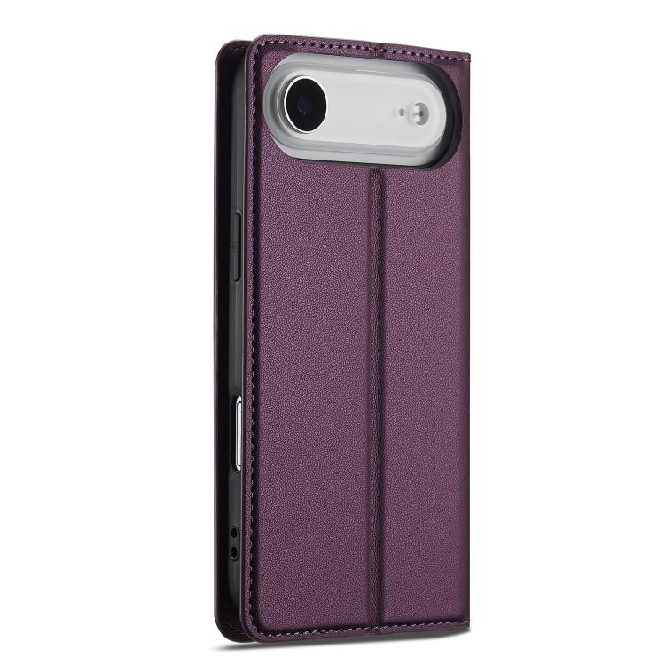For iPhone Air LC.IMEEKE L1 Series Frosted Fine Texture PU Phone Case(Purple) by LC.IMEEKE