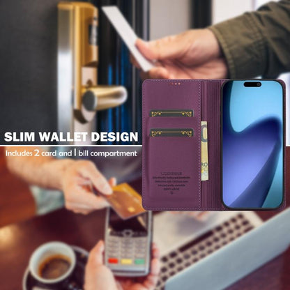 For iPhone Air LC.IMEEKE L1 Series Frosted Fine Texture PU Phone Case(Purple) by LC.IMEEKE