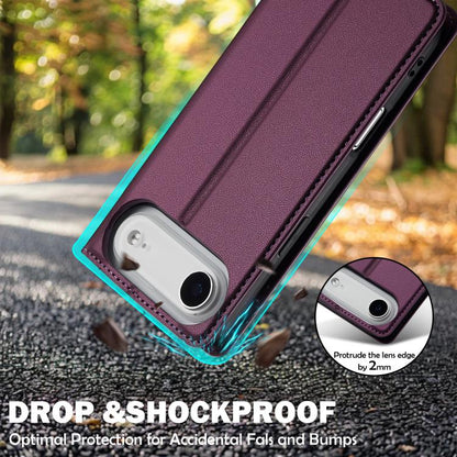 For iPhone Air LC.IMEEKE L1 Series Frosted Fine Texture PU Phone Case(Purple) by LC.IMEEKE