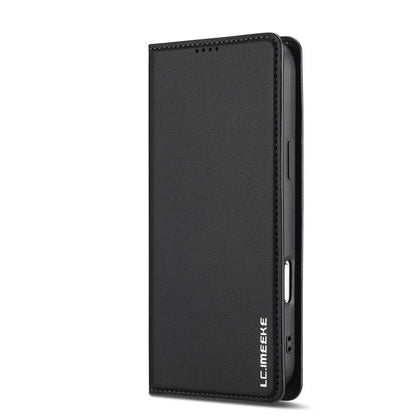 For iPhone 17 Pro LC.IMEEKE L1 Series Frosted Fine Texture PU Phone Case(Black) by LC.IMEEKE