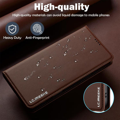 For iPhone 17 Pro LC.IMEEKE L1 Series Frosted Fine Texture PU Phone Case(Brown) by LC.IMEEKE