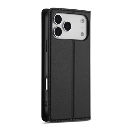 For iPhone 17 Pro Max LC.IMEEKE L1 Series Frosted Fine Texture PU Phone Case(Black) by LC.IMEEKE