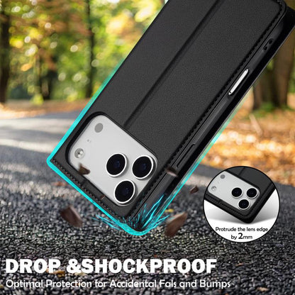 For iPhone 17 Pro Max LC.IMEEKE L1 Series Frosted Fine Texture PU Phone Case(Black) by LC.IMEEKE