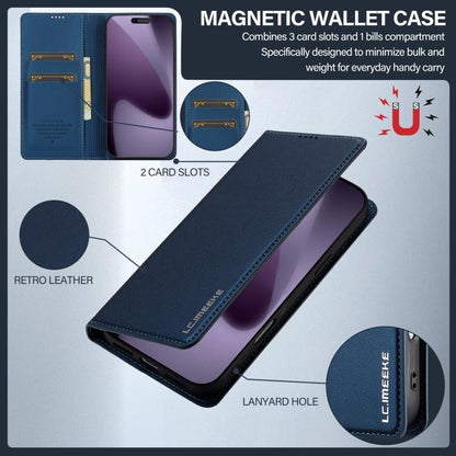 For iPhone 17 Pro Max LC.IMEEKE L1 Series Frosted Fine Texture PU Phone Case(Blue) by LC.IMEEKE