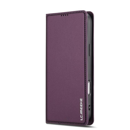 For iPhone 17 Pro Max LC.IMEEKE L1 Series Frosted Fine Texture PU Phone Case(Purple) by LC.IMEEKE