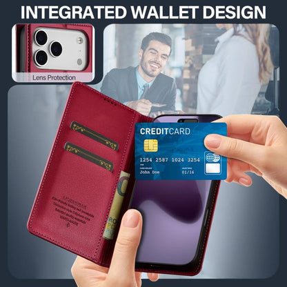 For iPhone 17 Pro Max LC.IMEEKE L1 Series Frosted Fine Texture PU Phone Case(Red) by LC.IMEEKE