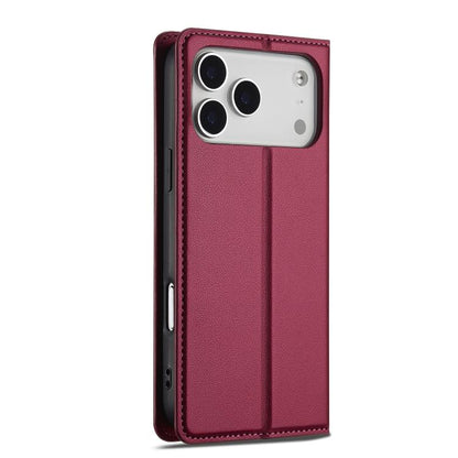 For iPhone 17 Pro Max LC.IMEEKE L1 Series Frosted Fine Texture PU Phone Case(Red) by LC.IMEEKE