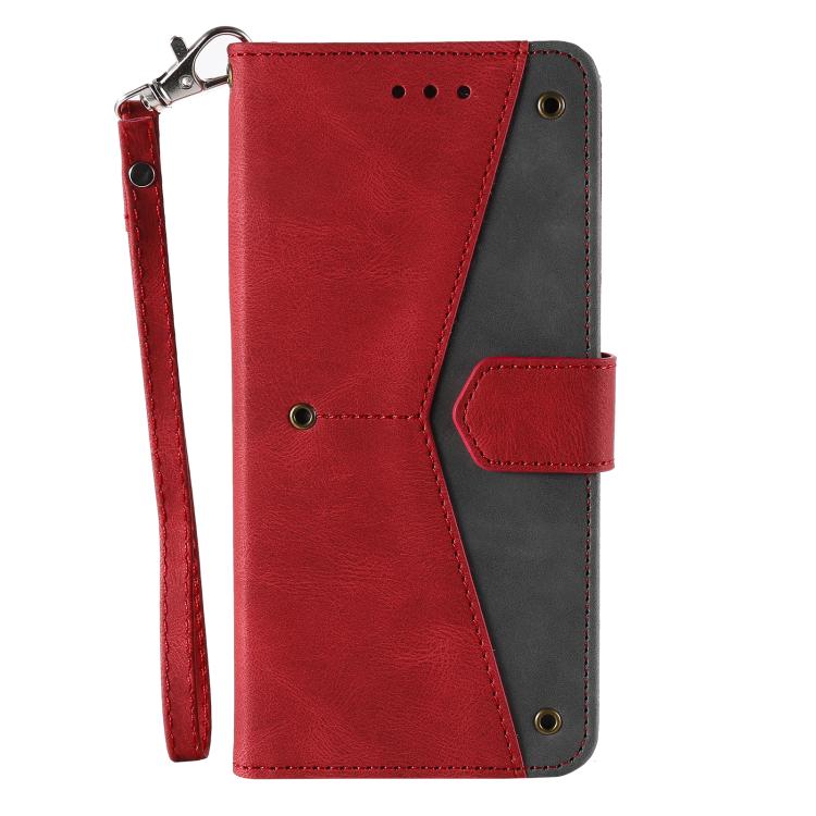 For iPhone 16e Nail Skin Feel Stitching Calf Texture Leather Phone Case(Red) by bashfashion