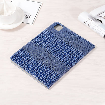 For iPad Pro 11 2025 / 2024 Crocodile Texture Leather Tablet Case(Blue) by bashfashion