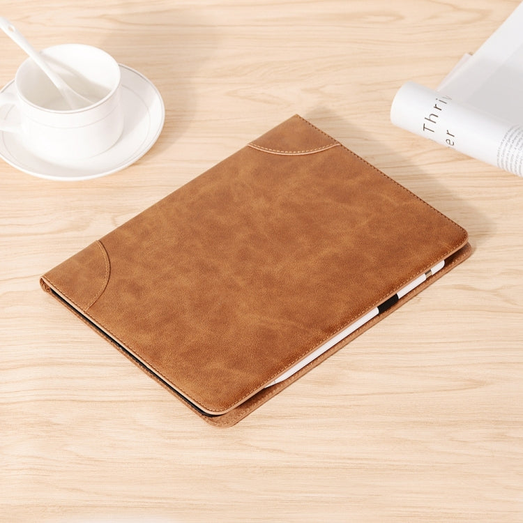 Retro Book Style Leather Tablet Case For iPad Pro 13 2025 / 2024(Brown) by bashfashion