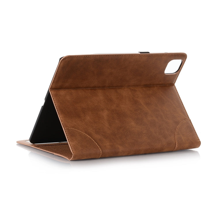 Retro Book Style Leather Tablet Case For iPad Pro 13 2025 / 2024(Brown) by bashfashion