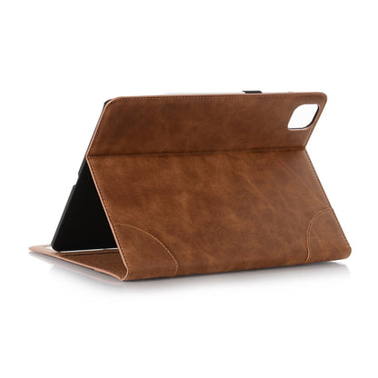Retro Book Style Leather Tablet Case For iPad Pro 13 2025 / 2024(Brown) by bashfashion
