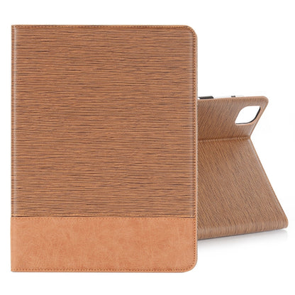 For iPad Pro 11 2025 / 2024 Cross Texture Stitching Leather Tablet Case(Light Brown) by bashfashion