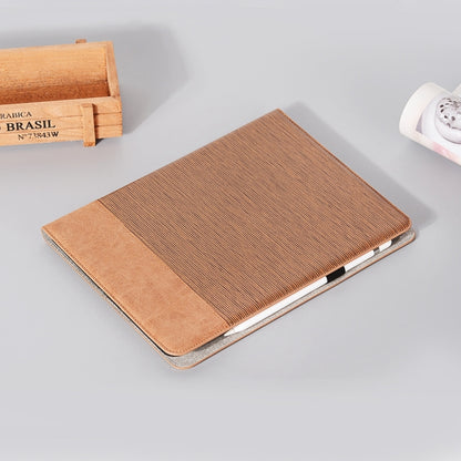 For iPad Pro 11 2025 / 2024 Cross Texture Stitching Leather Tablet Case(Light Brown) by bashfashion