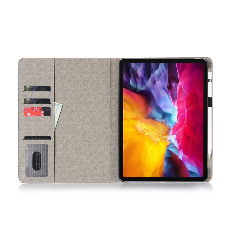For iPad Pro 11 2025 / 2024 Cross Texture Stitching Leather Tablet Case(Light Brown) by bashfashion