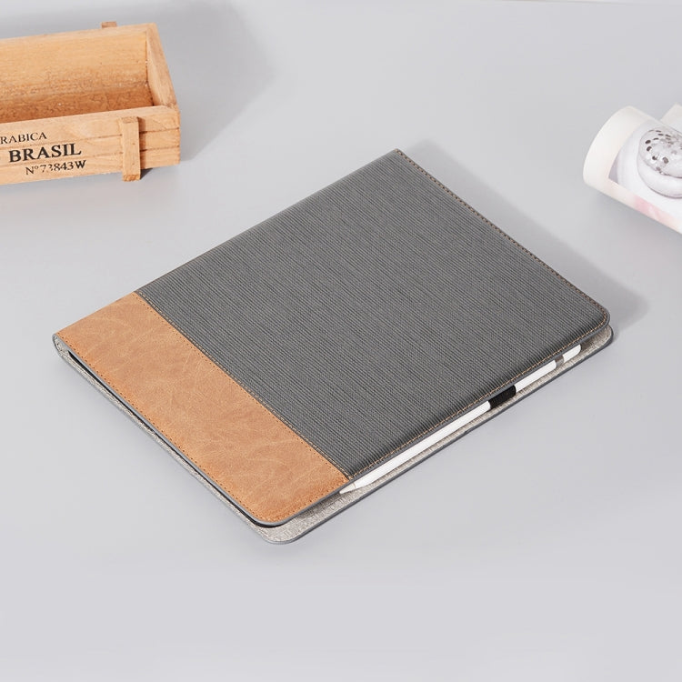 For iPad Pro 11 2025 / 2024 Cross Texture Stitching Leather Tablet Case(Dark Grey) by bashfashion