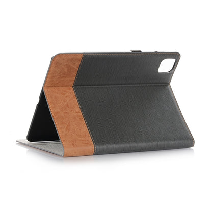 For iPad Pro 11 2025 / 2024 Cross Texture Stitching Leather Tablet Case(Dark Grey) by bashfashion