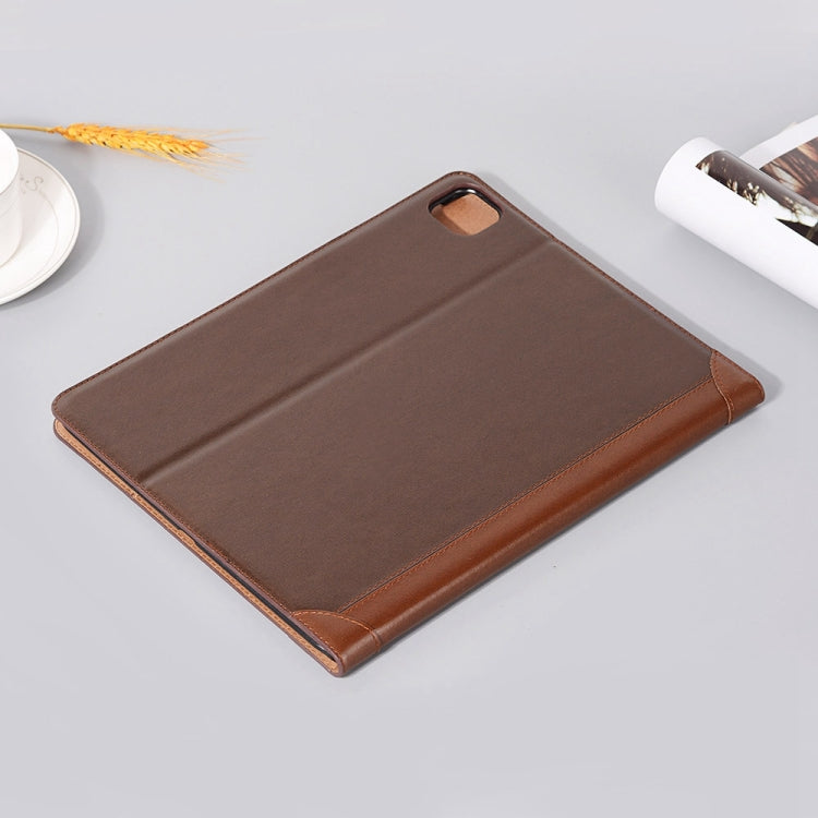For iPad Pro 11 2025 / 2024 Book Style Stitching Leather Tablet Case(Coffee) by bashfashion