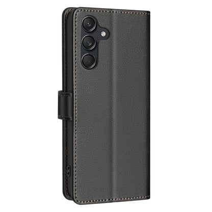 For Samsung Galaxy A56 5G Litchi Texture RFID Anti-theft Leather Phone Case(Black) by bashfashion