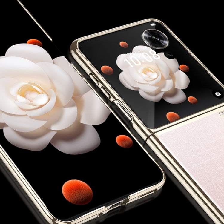 For Honor Magic V Flip GKK Electroplating Full Coverage Phone Case(Pink) by GKK