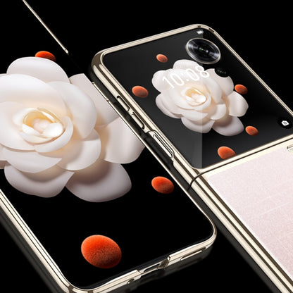 For Honor Magic V Flip GKK Electroplating Full Coverage Phone Case(Pink) by GKK