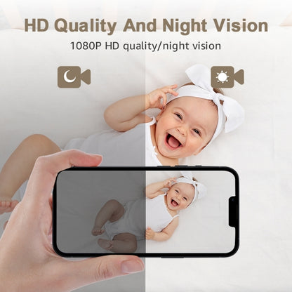 YT51 1920x1080 Home Baby Wireless Camera, with Temperature and Humidity Sensor EU Plug(White) by bashfashion