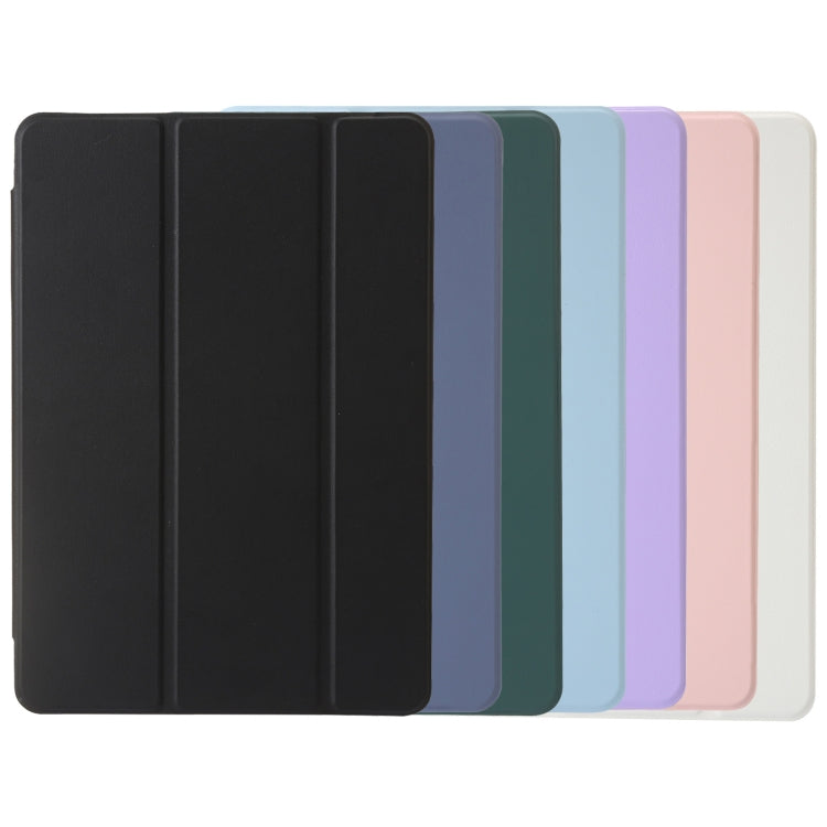 For Huawei Matepad SE 11 2024 Clear Acrylic 3-Fold Leather Tablet Case(Black) by bashfashion