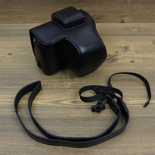 For FUJIFILM X-S20 Full Body Leather Camera Case Bag with Strap(Black) by bashfashion