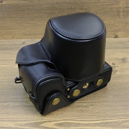 For FUJIFILM X-S20 Full Body Leather Camera Case Bag with Strap(Black) by bashfashion