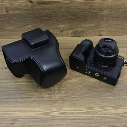 For FUJIFILM X-S20 Full Body Leather Camera Case Bag with Strap(Black) by bashfashion