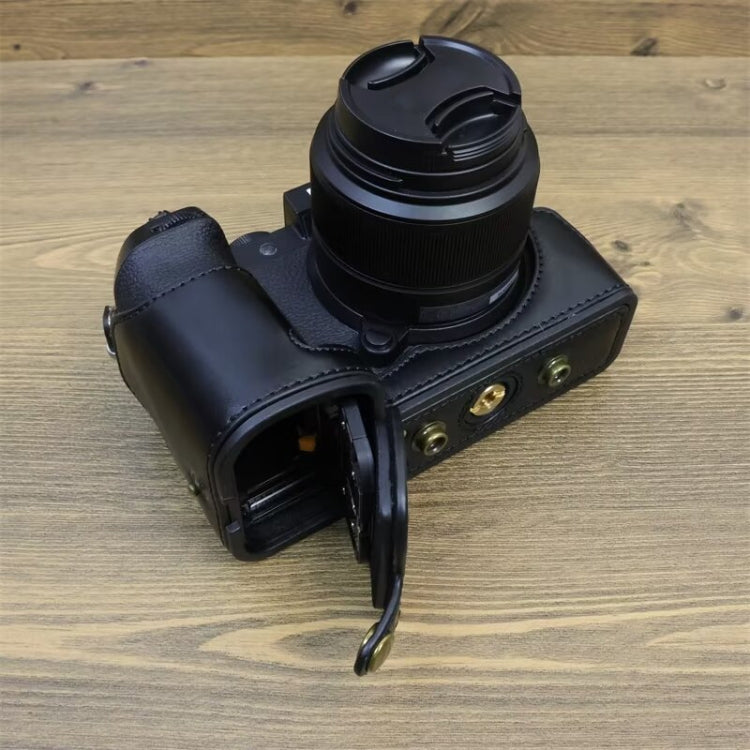 For FUJIFILM X-S20 Full Body Leather Camera Case Bag with Strap(Black) by bashfashion