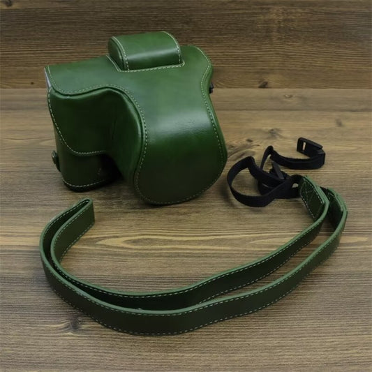 For FUJIFILM X-S20 Full Body Leather Camera Case Bag with Strap(Green) by bashfashion
