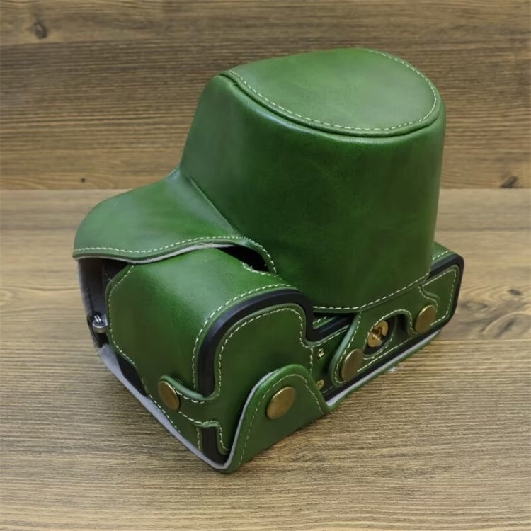 For FUJIFILM X-S20 Full Body Leather Camera Case Bag with Strap(Green) by bashfashion