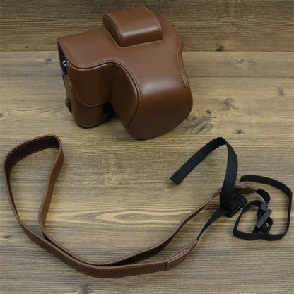 For FUJIFILM X-S20 Full Body Leather Camera Case Bag with Strap(Coffee) by bashfashion