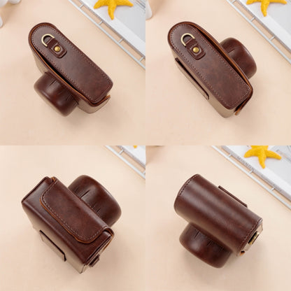For FUJIFILM X100VI Full Body Leather Camera Case Bag with Strap(Brown) by bashfashion