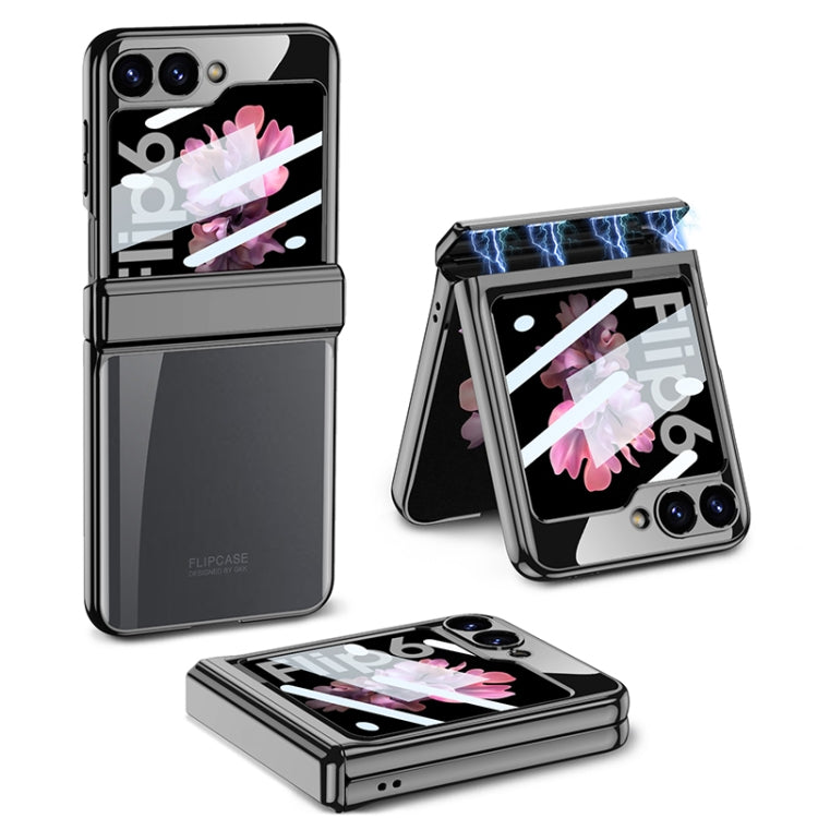 For Samsung Galaxy Z Flip6 / Flip7 FE GKK Integrated Magnetic Fold Hinge Shockproof Phone Case(Black) by GKK