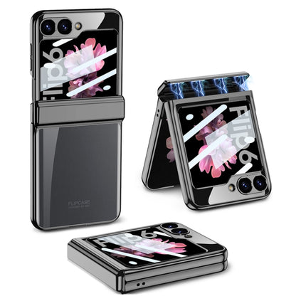 For Samsung Galaxy Z Flip6 / Flip7 FE GKK Integrated Magnetic Fold Hinge Shockproof Phone Case(Black) by GKK