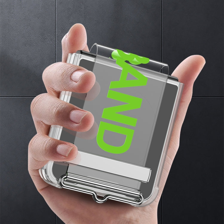 For Samsung Galaxy Z Flip6 GKK Clear Airbag Wristband Holder Phone Case(Transparent Green) by GKK