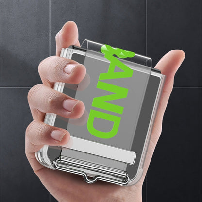 For Samsung Galaxy Z Flip6 GKK Clear Airbag Wristband Holder Phone Case(Transparent Green) by GKK