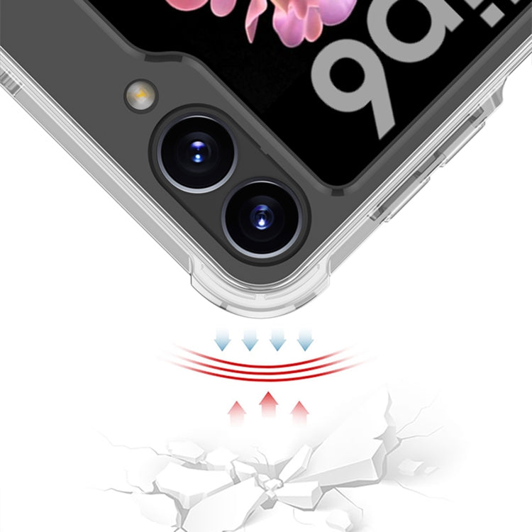 For Samsung Galaxy Z Flip6 GKK Clear Airbag Wristband Holder Phone Case(Transparent Green) by GKK