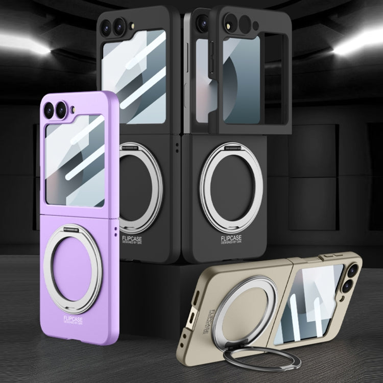 For Samsung Galaxy Z Flip6 / Flip7 FE GKK Integrated Ultra-thin MagSafe Phone Case with Ring Holder(Black) by GKK