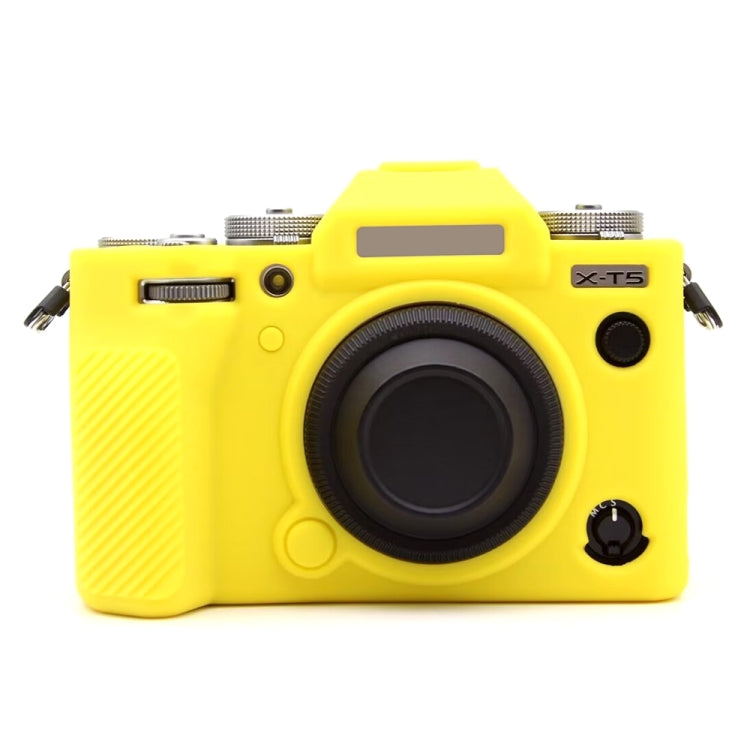For FUJIFILM X-T5 Soft Silicone Protective Case(Yellow) by bashfashion