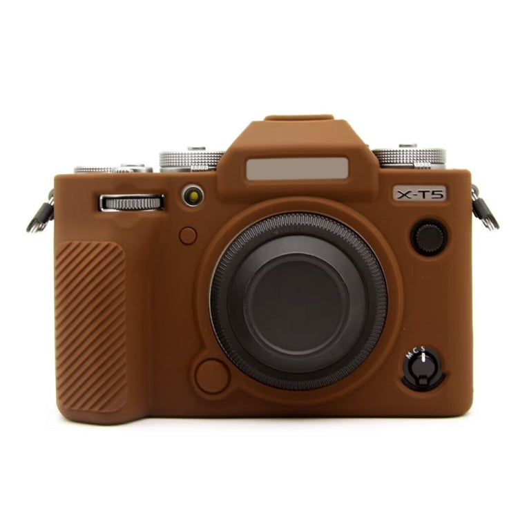 For FUJIFILM X-T5 Soft Silicone Protective Case(Coffee) by bashfashion