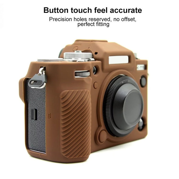 For FUJIFILM X-T5 Soft Silicone Protective Case(Coffee) by bashfashion